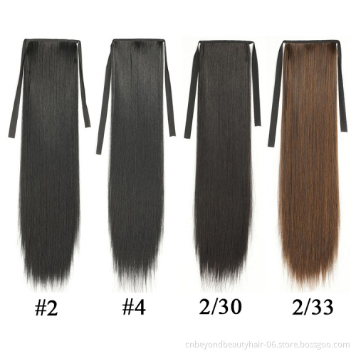 wholesale Private Label Straight Synthetic Long ponytail Hair extension for Women Ponytail Extension